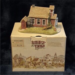 1991 Lilliput Lane American Landmarks SCHOOL DAYS for Ray Day Vintage